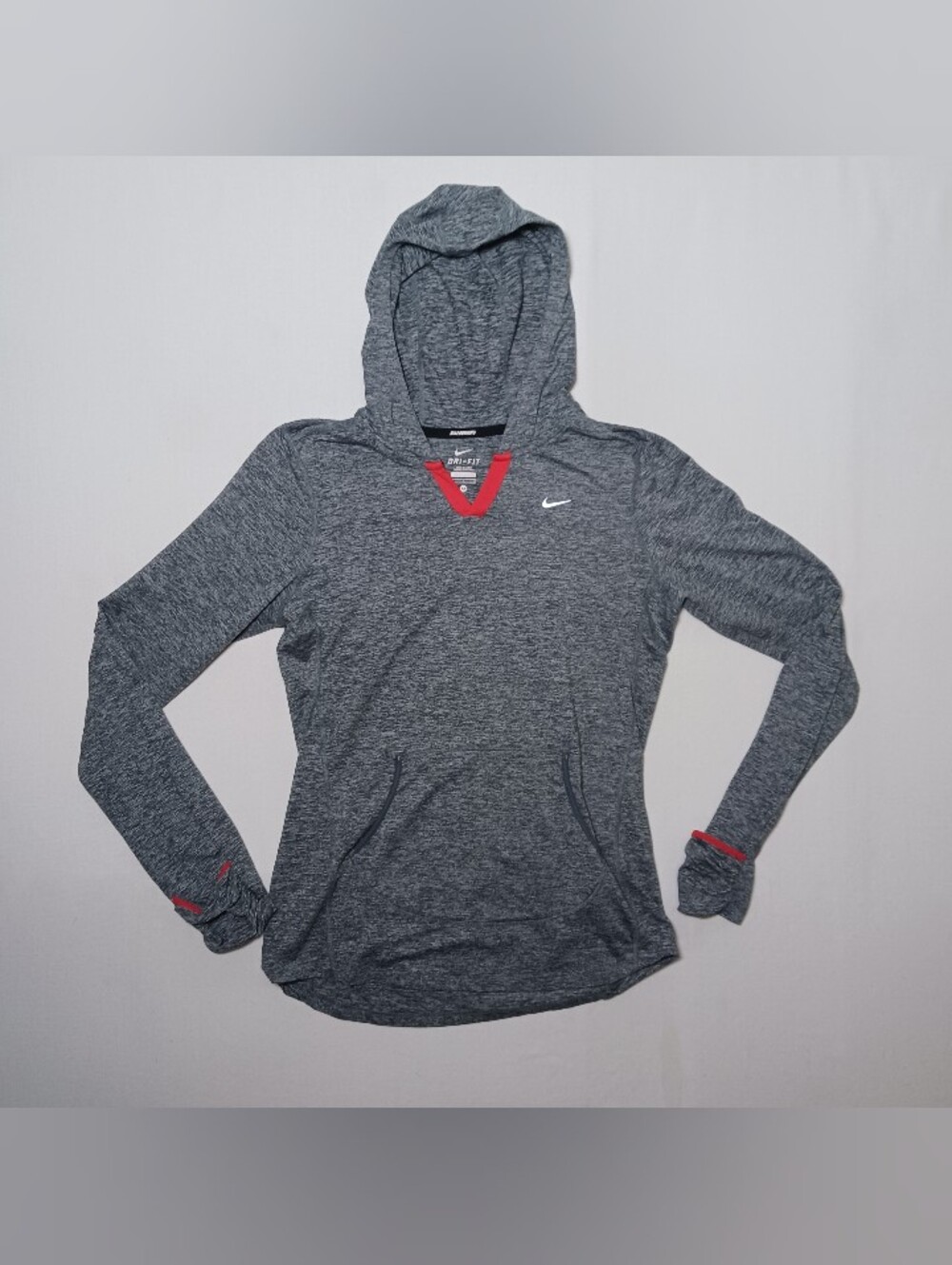 Nike Element Womens Dri-Fit Running Hoodie Medium Gray Heather 545894-085